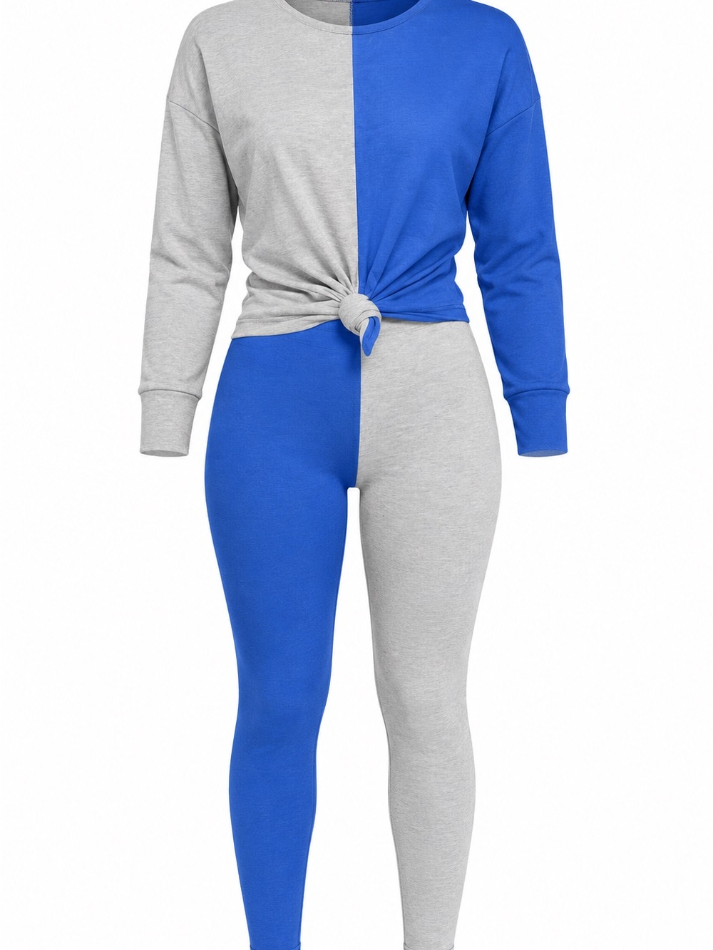 Colorblock Blue & Gray Knit 2 pc set